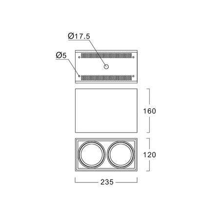 ดาวน์ไลท์ LUMAX 25-01939 9.2 นิ้ว สีดำ เหลี่ยม_5