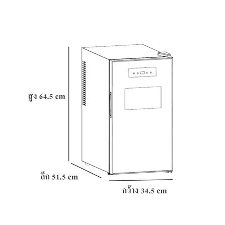 ตู้แช่ไวน์ TECNOPLUS TNP TWC EMILIA18 18 ขวด สีดำ_2