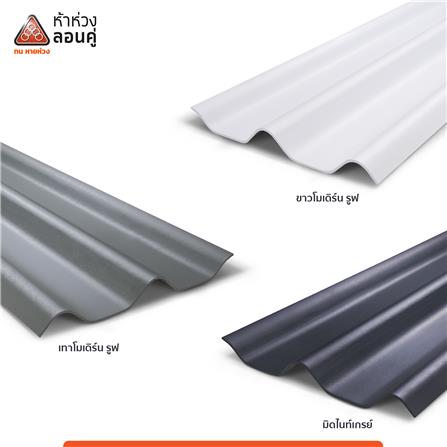 กระเบื้องหลังคาลอนคู่ ห้าห่วง 0.5x50x120 ซม. สีขาวโมเดิร์น_3