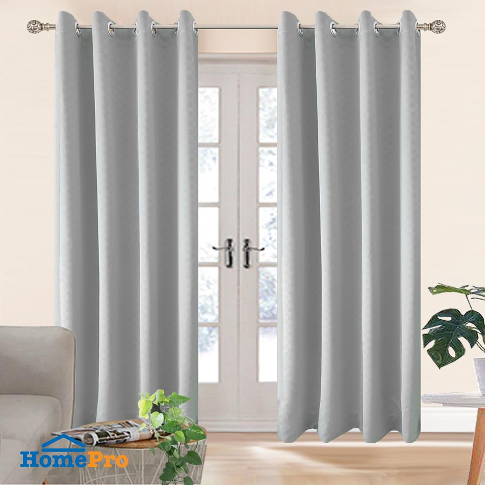 ผ้าม่าน EYELET HOME LIVING STYLE QUARRY UV 145X220 ซม. สีเทา