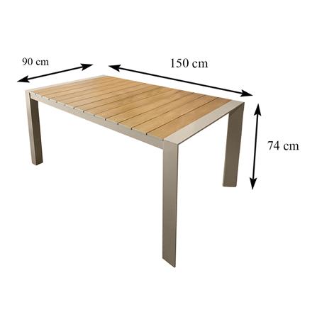 โต๊ะไม้พลาสวูด SPRING EDEN 150 ซม. สีน้ำตาลอ่อน_5