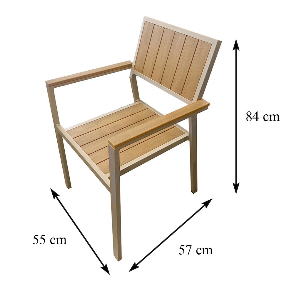เก้าอี้ไม้พลาสวูด SPRING EDEN สีน้ำตาลอ่อน