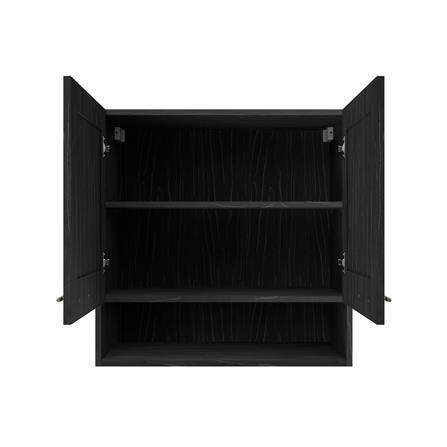 ตู้แขวนคู่พร้อมช่องโล่ง JUPITER D2 GLORY OAK 80x80 ซม. สีดำ_2