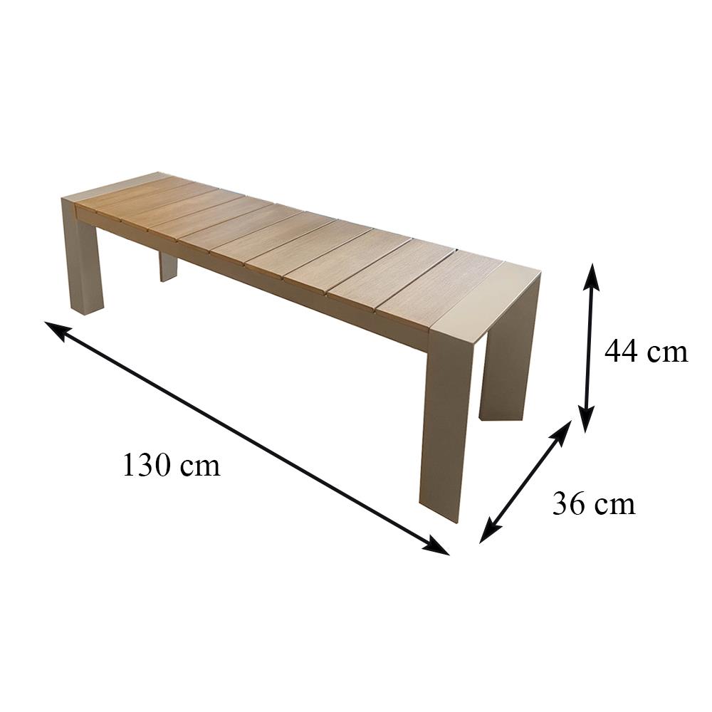 ม้านั่งไม้พลาสวูด SPRING EDEN สีน้ำตาลอ่อน