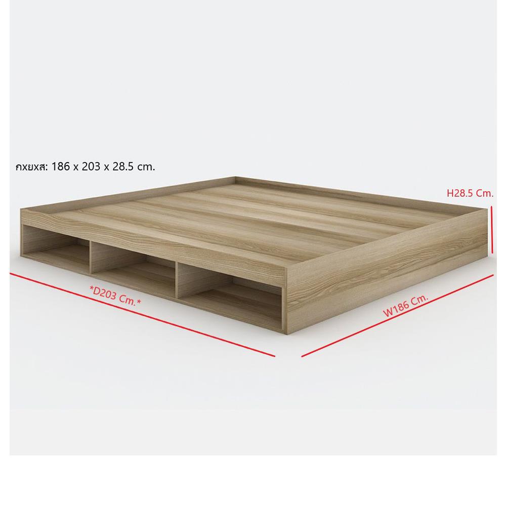 เตียง 6 ฟุต KONCEPT FANTASY 19210848 สีลินด์เบิร์กโอ๊ค