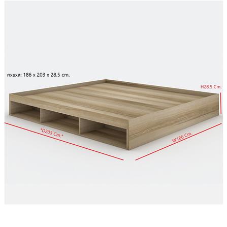 เตียง 6 ฟุต KONCEPT FANTASY 19210848 สีลินด์เบิร์กโอ๊ค_5