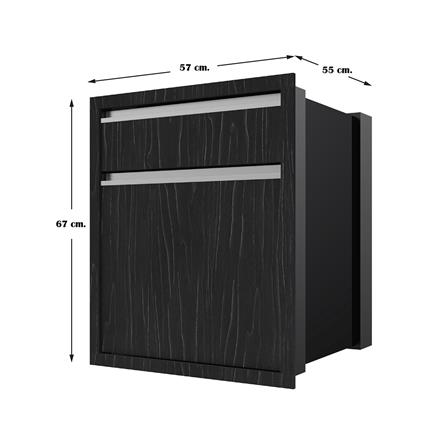 ตู้ลิ้นชัก 2 ชั้น JUPITER CHACOAL OAK 52x63 ซม. สีดำ_3