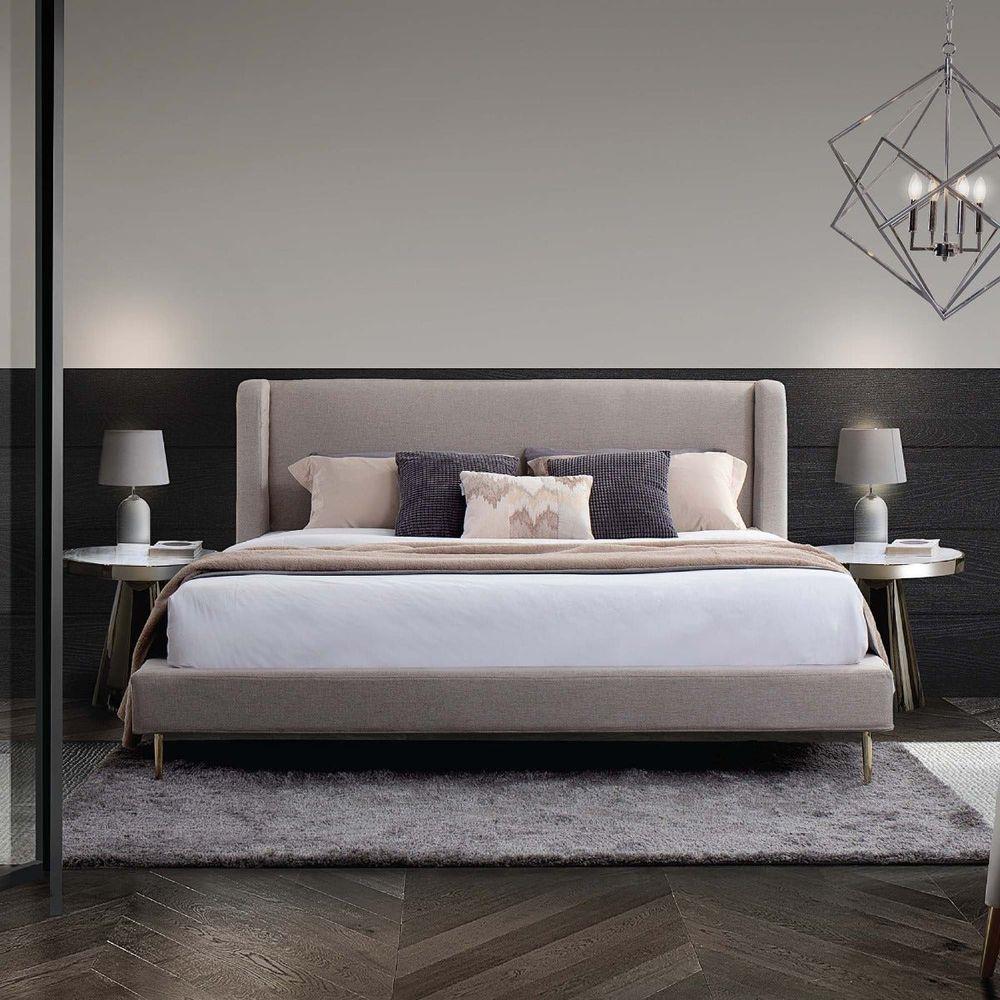 เตียง 6 ฟุต SB FURNITURE FLAVIO 19212616 สีเทา