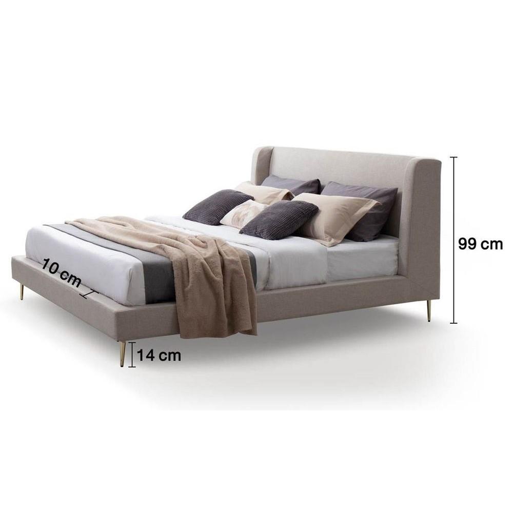 เตียง 6 ฟุต SB FURNITURE FLAVIO 19212616 สีเทา