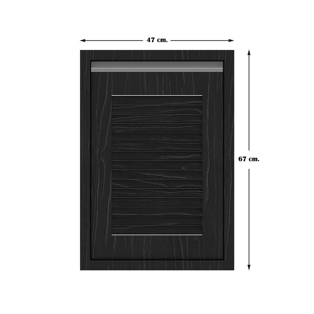 บานซิงค์เดี่ยวเกล็ดเต็ม JUPITER CHACOAL OAK 42x63 ซม. สีดำ