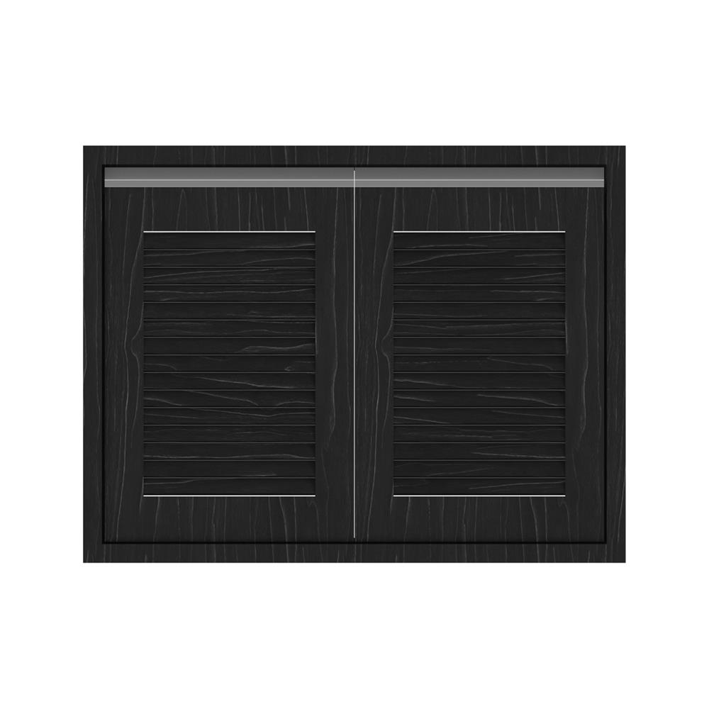 บานซิงค์คู่เกล็ดเต็ม JUPITER CHACOAL OAK 83x63 ซม. สีดำ