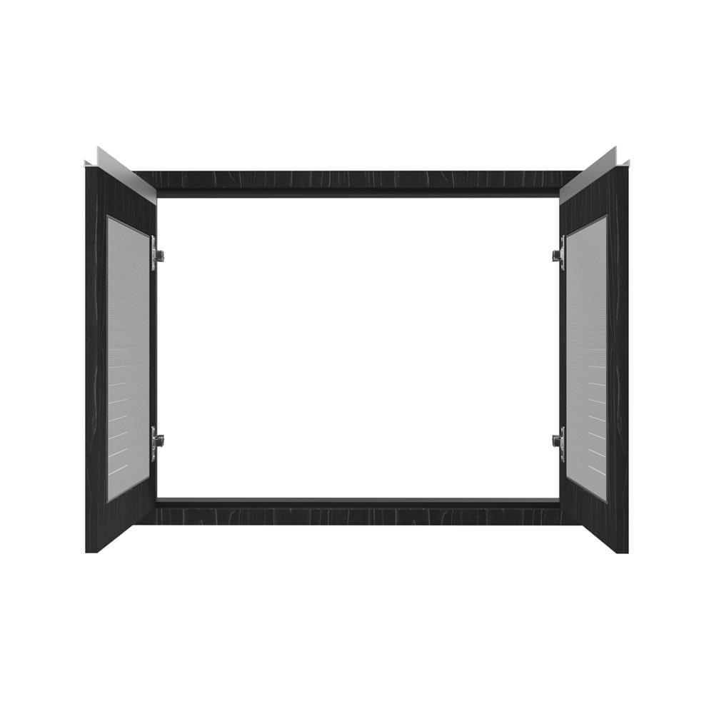 บานซิงค์คู่เกล็ดเต็ม JUPITER CHACOAL OAK 83x63 ซม. สีดำ