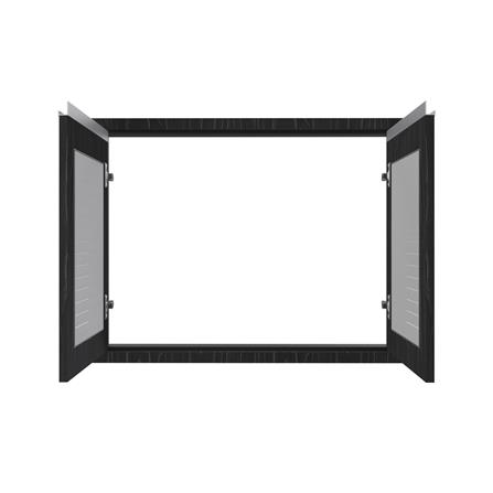 บานซิงค์คู่เกล็ดเต็ม JUPITER CHACOAL OAK 83x63 ซม. สีดำ_1