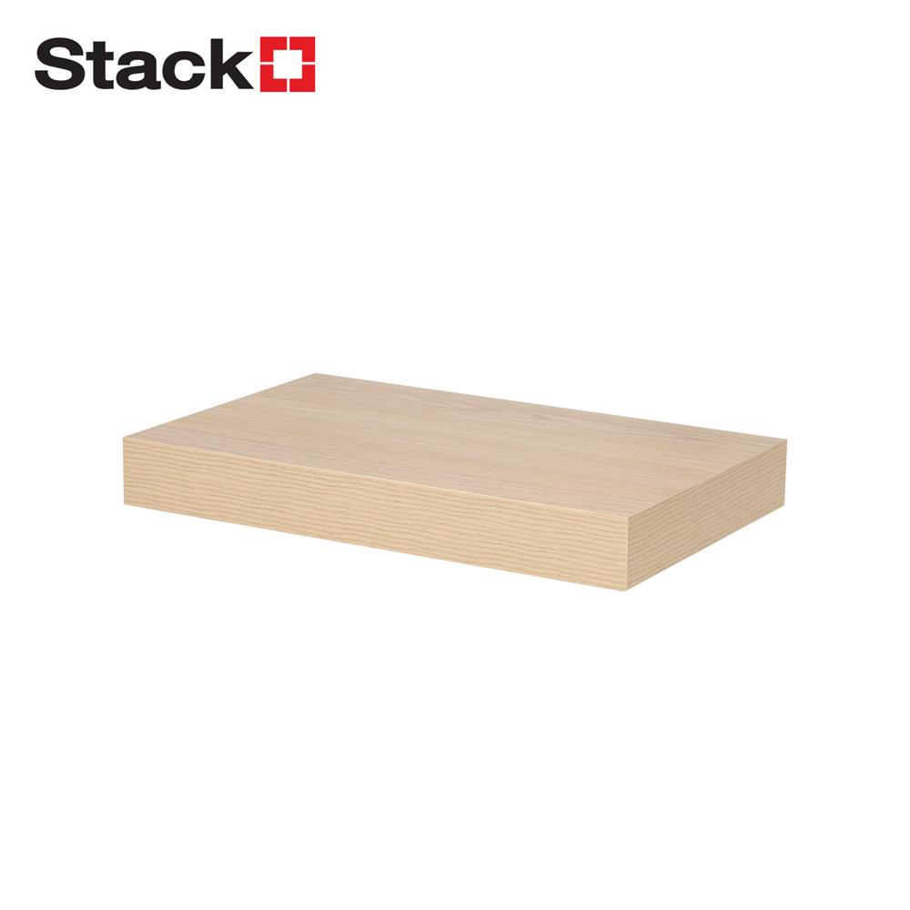 แผ่นชั้นไม้ซ่อนขา STACKO 40x24x5 ซม. สีไวท์โอ๊ค_0