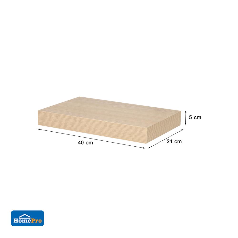 แผ่นชั้นไม้ซ่อนขา STACKO 40x24x5 ซม. สีไวท์โอ๊ค