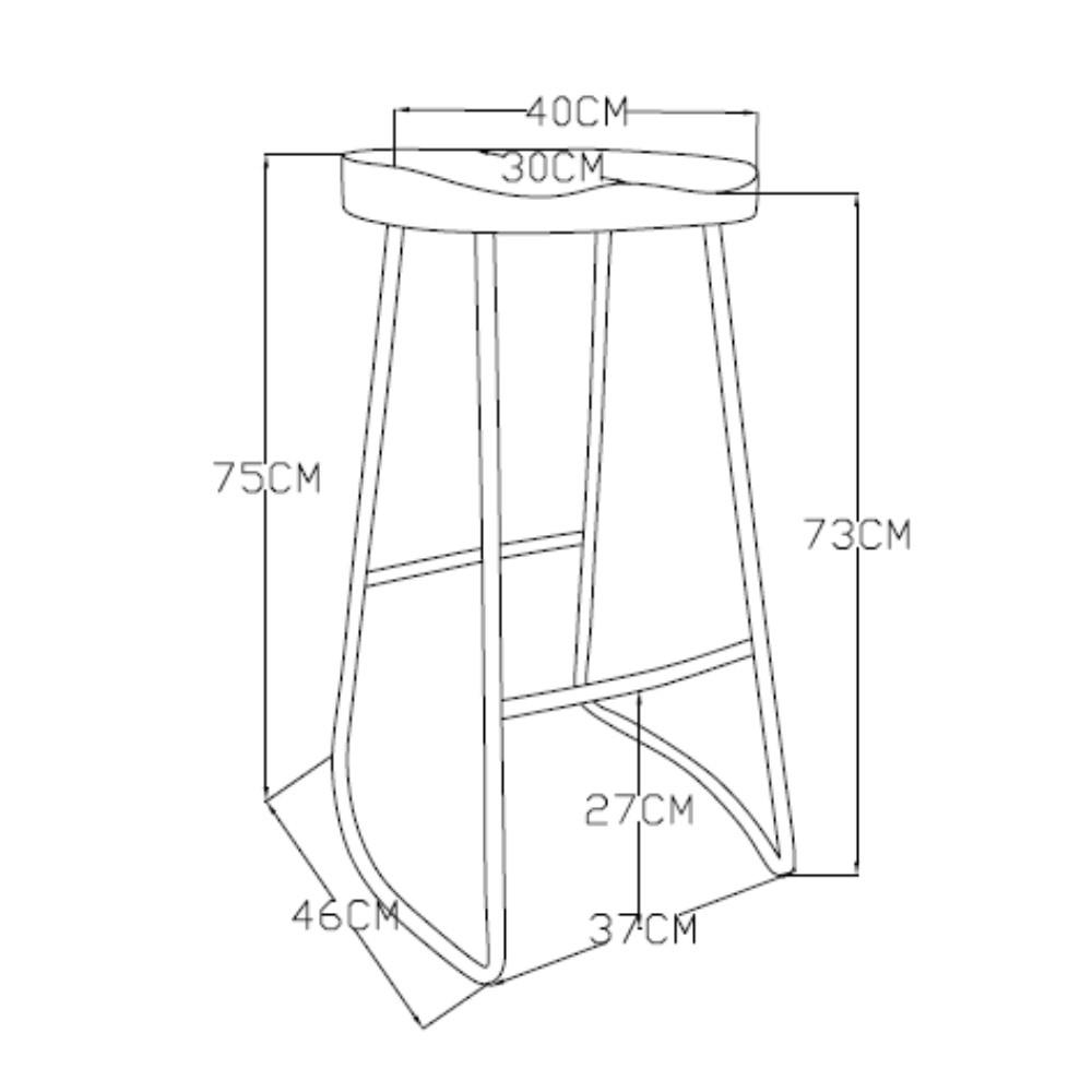 เก้าอี้บาร์ FURDINI KENSEI สีดำ