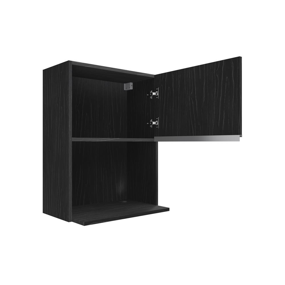 ตู้แขวนไมโครเวฟบานเปิดขวา JUPITER CHACOAL OAK 60x80 ซม. สีดำ