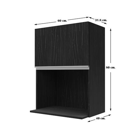 ตู้แขวนไมโครเวฟบานเปิดขวา JUPITER CHACOAL OAK 60x80 ซม. สีดำ_4