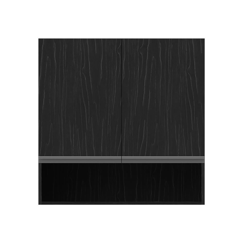 ตู้แขวนคู่พร้อมช่องโล่ง JUPITER D2 CHACOAL OAK 80x80 ซม. สีดำ