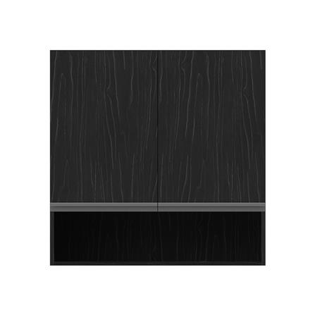 ตู้แขวนคู่พร้อมช่องโล่ง JUPITER D2 CHACOAL OAK 80x80 ซม. สีดำ_1