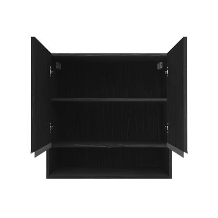 ตู้แขวนคู่พร้อมช่องโล่ง JUPITER D2 CHACOAL OAK 80x80 ซม. สีดำ_2