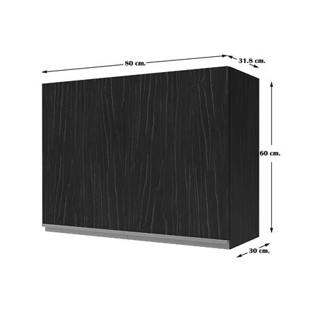 ตู้แขวนคู่ JUPITER CHACOAL OAK 80x60 ซม. สีดำ_4