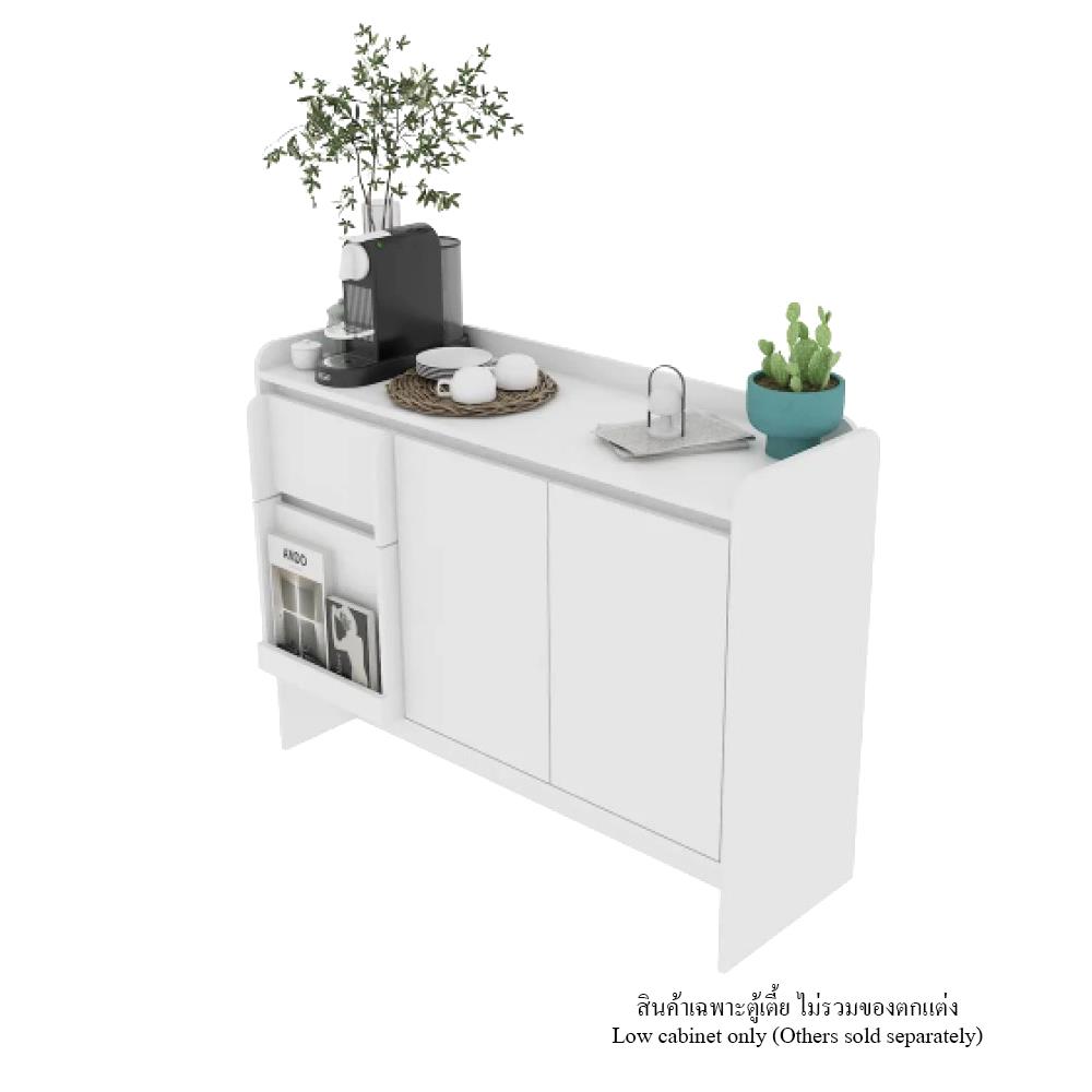 ตู้เตี้ย SB FURNITURE BROOKIE 19216504 120 ซม. สีขาว