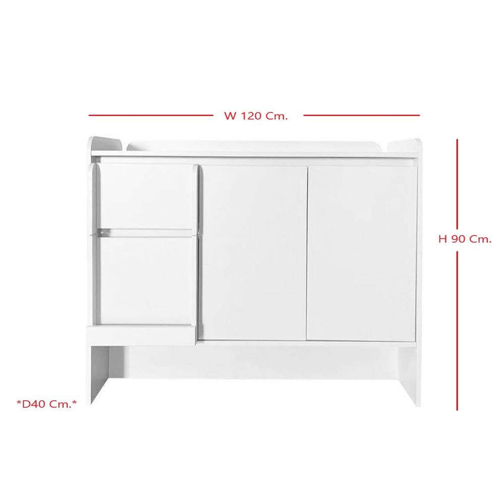 ตู้เตี้ย SB FURNITURE BROOKIE 19216504 120 ซม. สีขาว