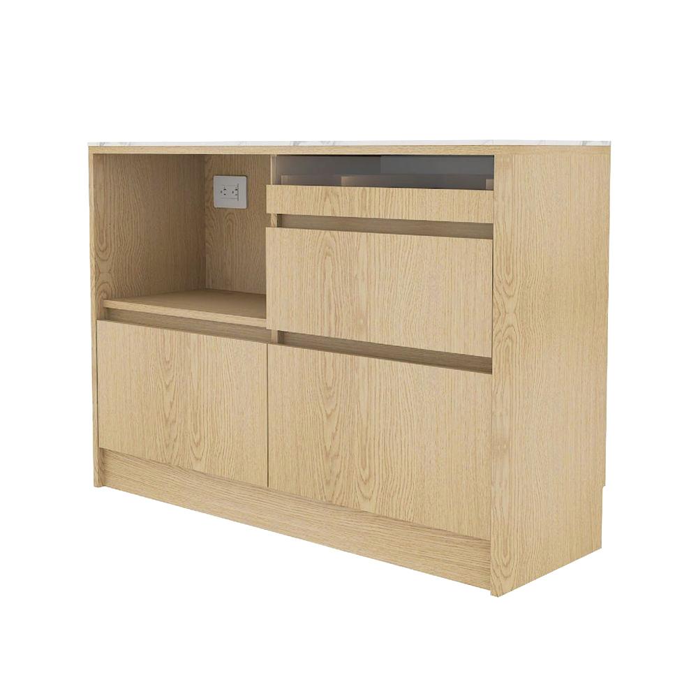 ตู้เตี้ยบานผสม SB FURNITURE PURIN 19220502 120 ซม. สีแคนยอนโอ๊ค