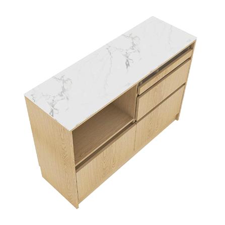 ตู้เตี้ยบานผสม SB FURNITURE PURIN 19220502 120 ซม. สีแคนยอนโอ๊ค_3