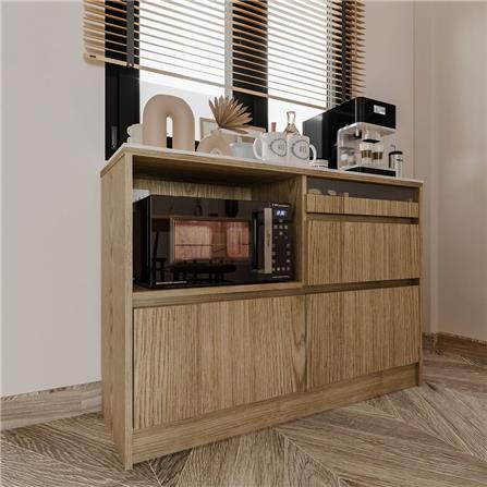 ตู้เตี้ยบานผสม SB FURNITURE PURIN 19220502 120 ซม. สีแคนยอนโอ๊ค_5