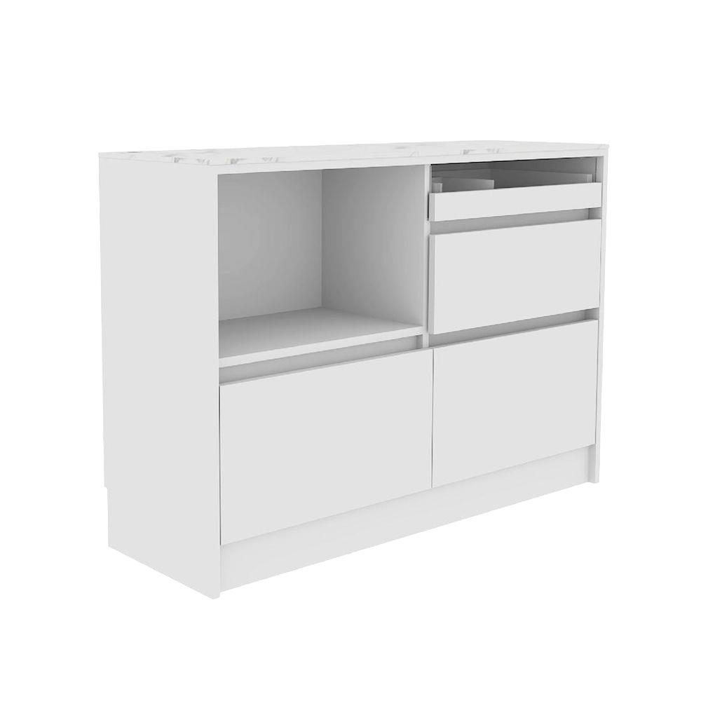 ตู้เตี้ย SB FURNITURE PURIN 19220503 120 ซม. สีขาว