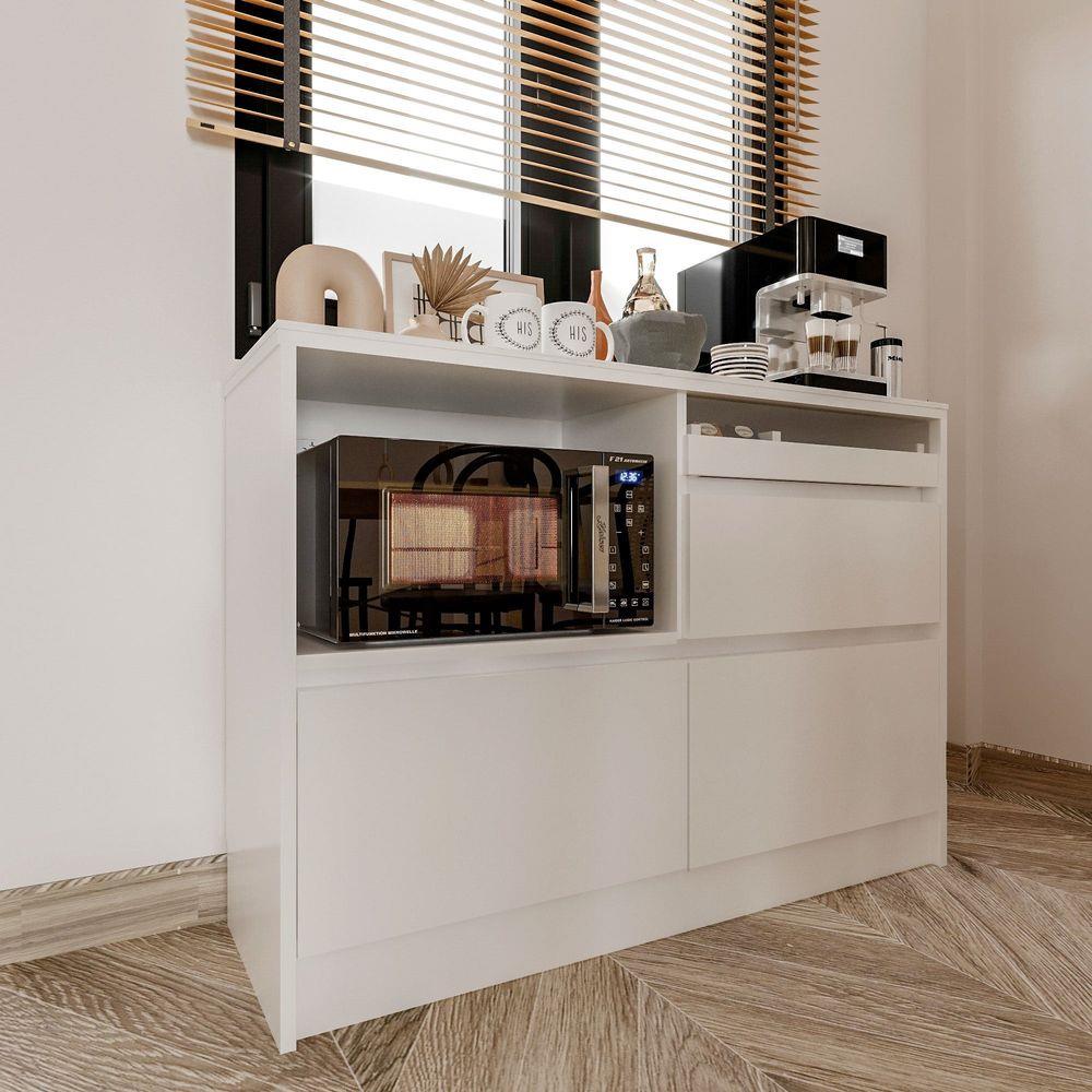 ตู้เตี้ย SB FURNITURE PURIN 19220503 120 ซม. สีขาว