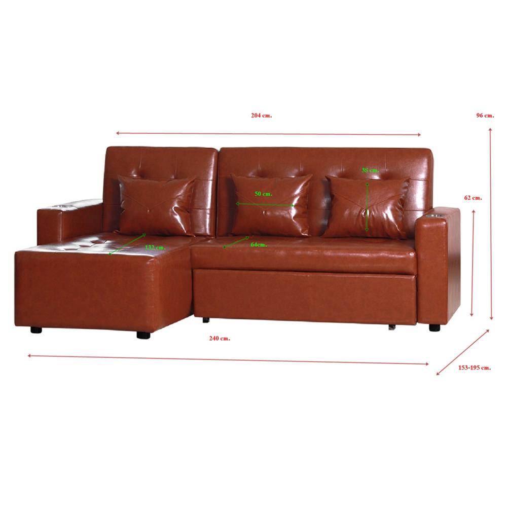 โซฟาเบด AS FURNITURE ALICE RBWB21 สีน้ำตาลอ่อน