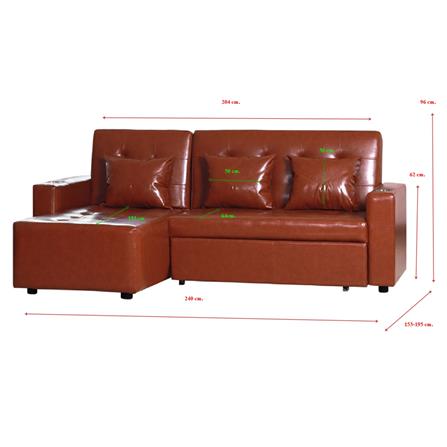 โซฟาเบด AS FURNITURE ALICE RBWB21 สีน้ำตาลอ่อน_7