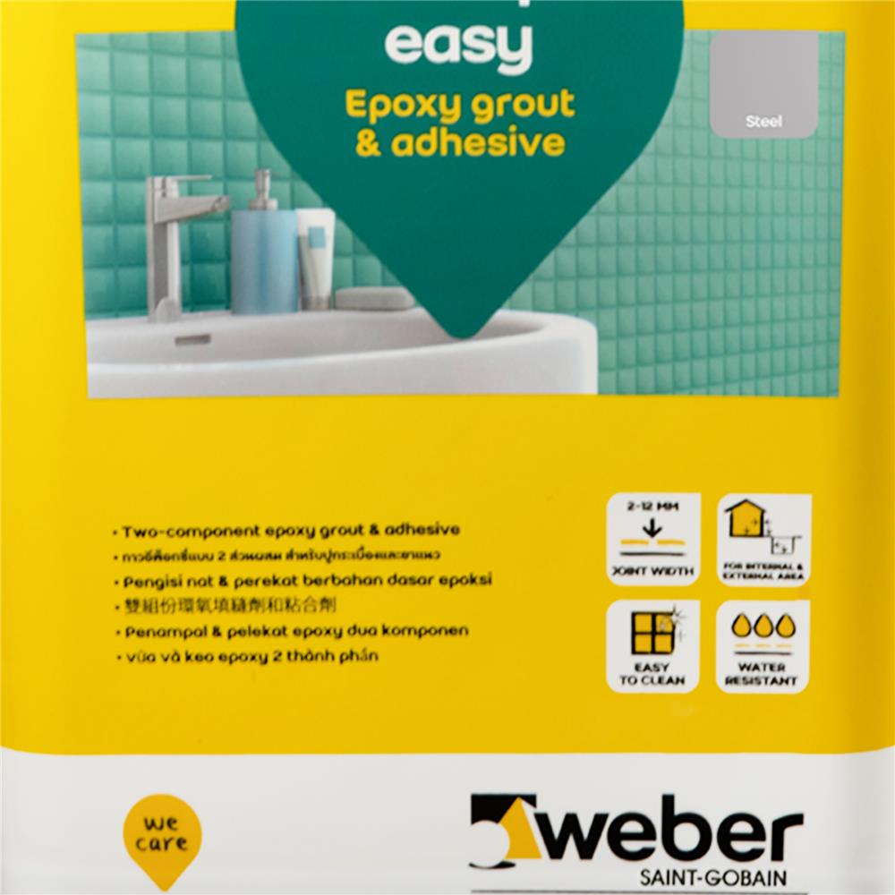 กาวยาแนว WEBER เวเบอร์อีพ็อก อีซี่ 5 กก. สีเทาเข้ม