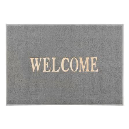 พรมเช็ดเท้าดักฝุ่น HOME LIVING STYLE WELCOME 120X180 ซม. สีเทา_0