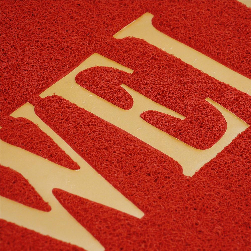 พรมเช็ดเท้าดักฝุ่น HOME LIVING STYLE WELCOME 120X180 ซม. สีแดง