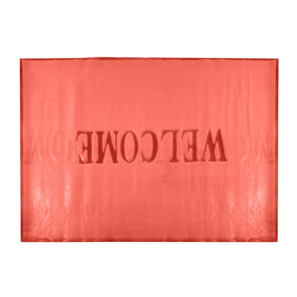 พรมเช็ดเท้าดักฝุ่น HOME LIVING STYLE WELCOME 120X180 ซม. สีแดง
