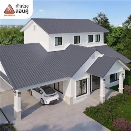 กระเบื้องหลังคาลอนคู่ ห้าห่วง 0.5x50x120 ซม. สีมิดไนท์เกรย์_1