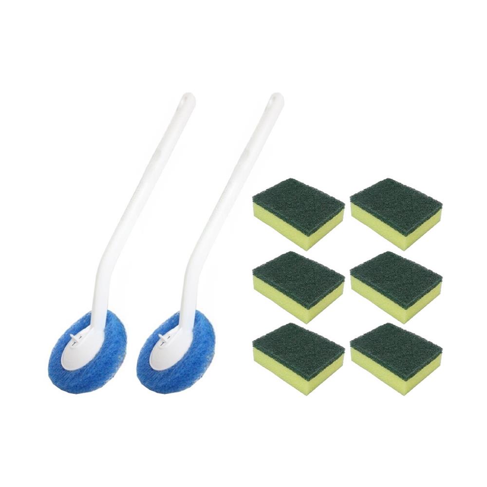 แปรงใยขัดล้างสุขภัณฑ์ 2 ชิ้น + ฟองน้ำ 6 ชิ้น MR.SMART