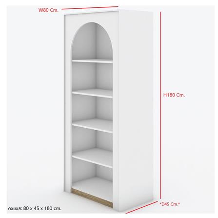 ตู้สูง KONCEPT DOMEE 19211107 สีขาว/ลินด์เบิร์ก_6