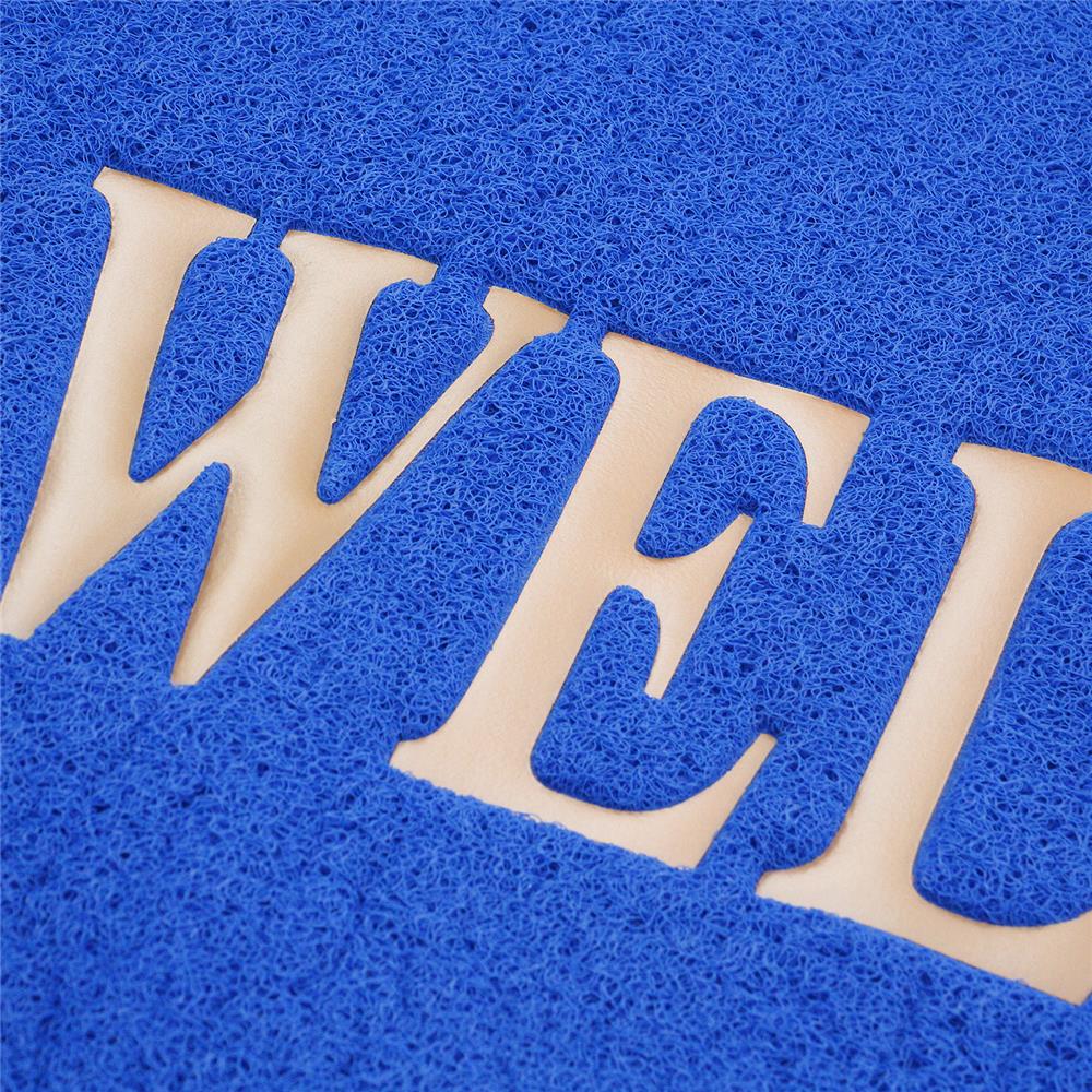 พรมเช็ดเท้าดักฝุ่น HOME LIVING STYLE WELCOME 120X180 ซม. สีน้ำเงิน