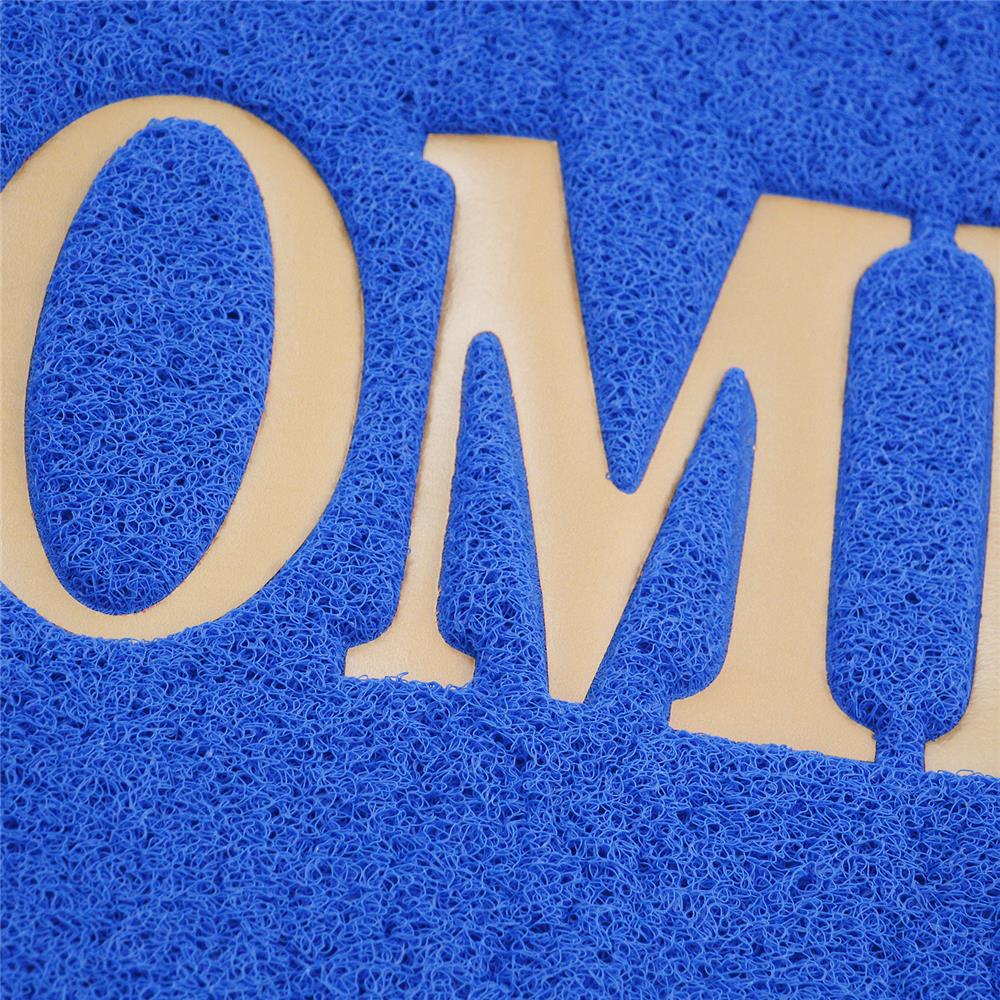 พรมเช็ดเท้าดักฝุ่น HOME LIVING STYLE WELCOME 120X180 ซม. สีน้ำเงิน