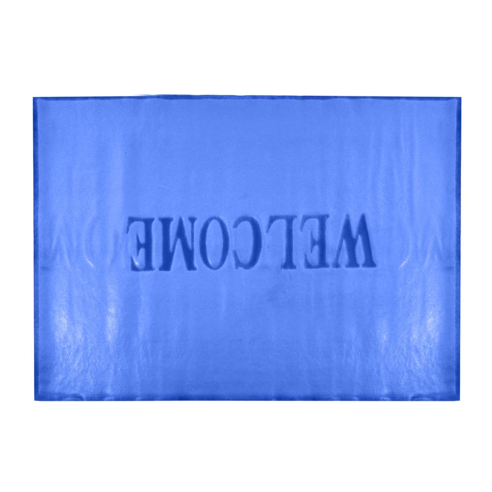 พรมเช็ดเท้าดักฝุ่น HOME LIVING STYLE WELCOME 120X180 ซม. สีน้ำเงิน