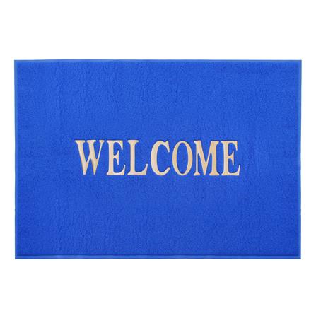 พรมเช็ดเท้าดักฝุ่น HOME LIVING STYLE WELCOME 120X180 ซม. สีน้ำเงิน_0