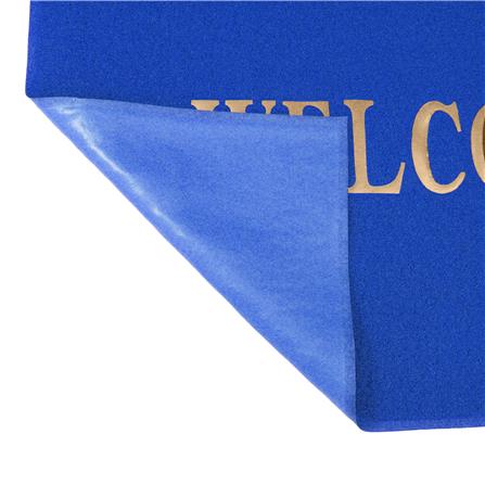 พรมเช็ดเท้าดักฝุ่น HOME LIVING STYLE WELCOME 120X180 ซม. สีน้ำเงิน_1