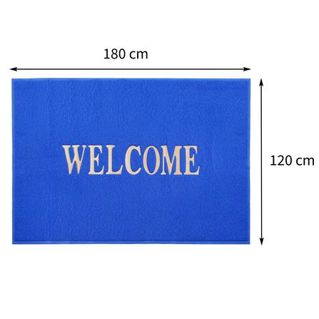 พรมเช็ดเท้าดักฝุ่น HOME LIVING STYLE WELCOME 120X180 ซม. สีน้ำเงิน_8