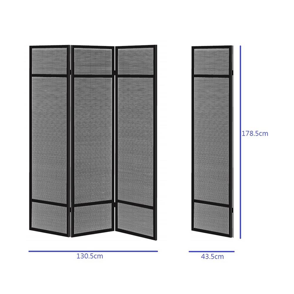 ฉากกั้น 3 บานพับ FURDINI SOGNATO สี NATURAL/ดำ