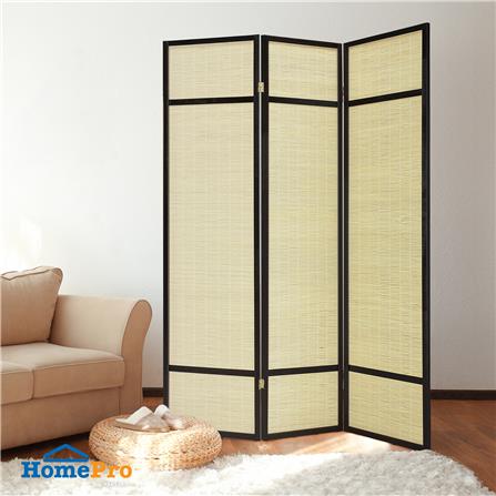 ฉากกั้น 3 บานพับ FURDINI SOGNATO สี NATURAL/ดำ_3